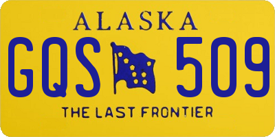 AK license plate GQS509