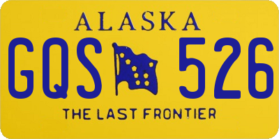 AK license plate GQS526