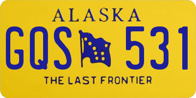 AK license plate GQS531