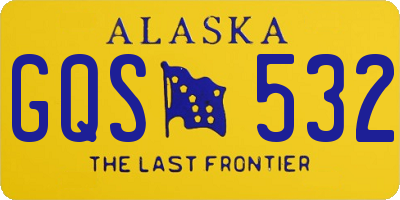 AK license plate GQS532