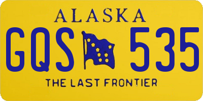 AK license plate GQS535