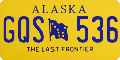 AK license plate GQS536