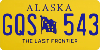 AK license plate GQS543