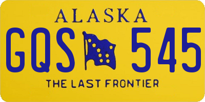 AK license plate GQS545