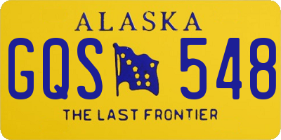 AK license plate GQS548