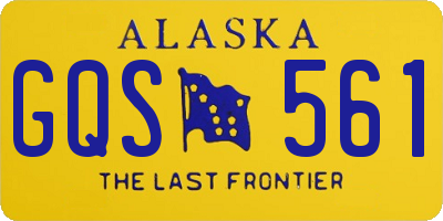 AK license plate GQS561