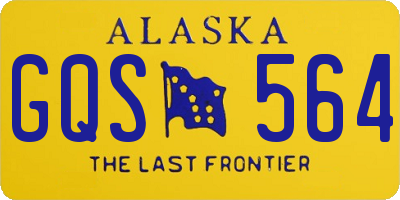AK license plate GQS564