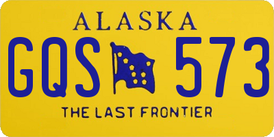 AK license plate GQS573