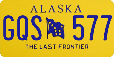 AK license plate GQS577