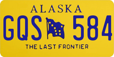 AK license plate GQS584