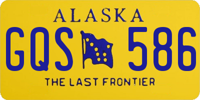 AK license plate GQS586