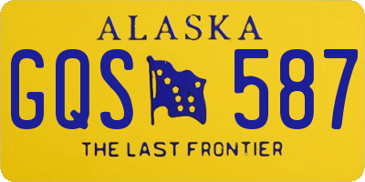 AK license plate GQS587