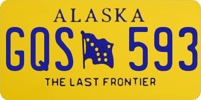 AK license plate GQS593