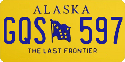 AK license plate GQS597