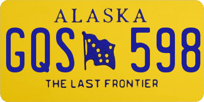 AK license plate GQS598