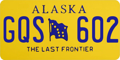 AK license plate GQS602