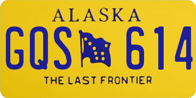 AK license plate GQS614