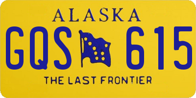 AK license plate GQS615