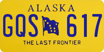 AK license plate GQS617