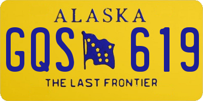 AK license plate GQS619