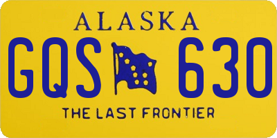 AK license plate GQS630