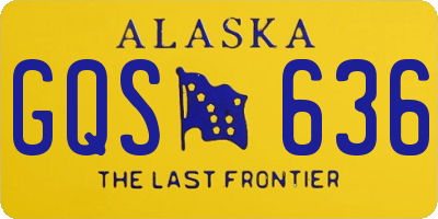 AK license plate GQS636