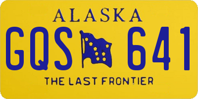 AK license plate GQS641