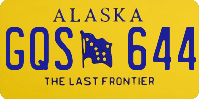 AK license plate GQS644