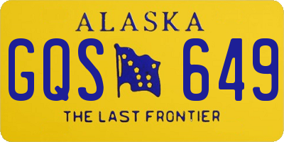 AK license plate GQS649
