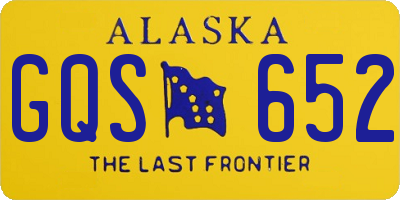 AK license plate GQS652