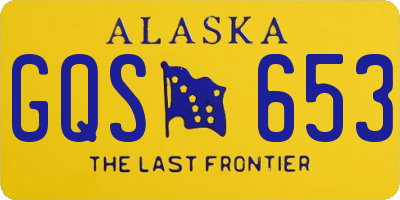 AK license plate GQS653