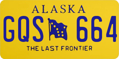 AK license plate GQS664
