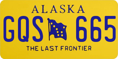 AK license plate GQS665