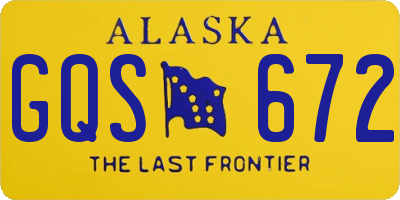 AK license plate GQS672