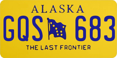 AK license plate GQS683