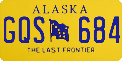 AK license plate GQS684