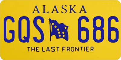 AK license plate GQS686