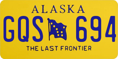 AK license plate GQS694