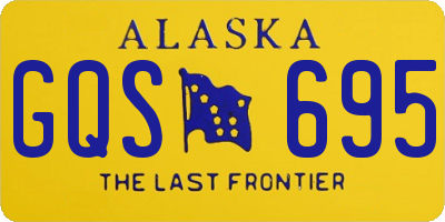 AK license plate GQS695