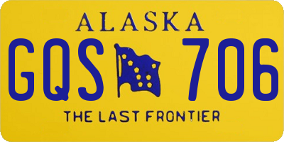 AK license plate GQS706