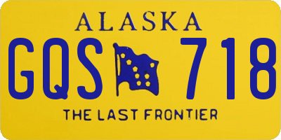 AK license plate GQS718