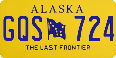 AK license plate GQS724