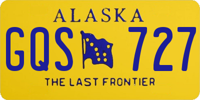 AK license plate GQS727