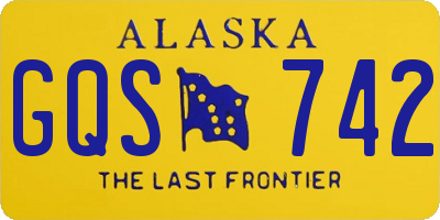 AK license plate GQS742