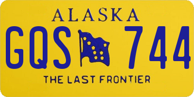 AK license plate GQS744