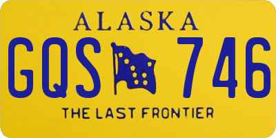 AK license plate GQS746
