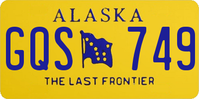 AK license plate GQS749