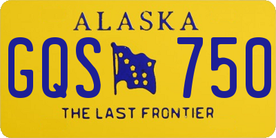 AK license plate GQS750