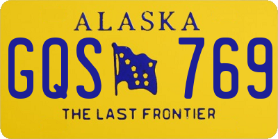 AK license plate GQS769