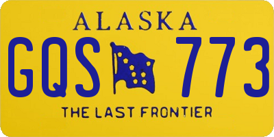 AK license plate GQS773